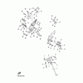 Схема вузла: Підніжки та Підставка Yamaha FZ6 FZ6 (Naked, ABS)