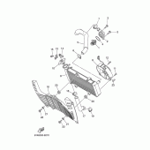 Схема вузла: Radiateur та tuyau Yamaha XT660 XT660X