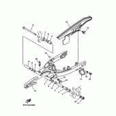 Схема вузла: Задній важіль та підвіска Yamaha TW200