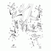 Схема узла: Подножки и Подставка Yamaha MT03 MT-03