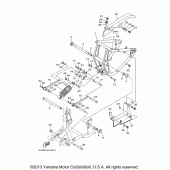 Схема узла: Задний рычаг и Подвеска Yamaha XV1700 Road Star S