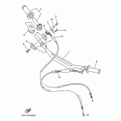 Схема узла: Руль и Тросики Yamaha YZ250 YZ250