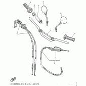 Схема узла: Руль и Тросики Yamaha TT600