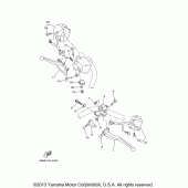 Схема вузла: Пульт управління рульовий та Важіль Yamaha XVS650 V-Star Classic