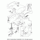Схема вузла: Паливний бак Yamaha XVS950 Bolt R-Spec