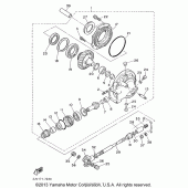 Схема узла: Вал приводной и редуктор Yamaha XV535 Virago