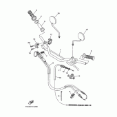 Схема вузла: Кермо та Тросики Yamaha TW225