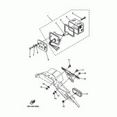 Схема вузла: Задній ліхтар (Стоп сигнал) Yamaha TW125