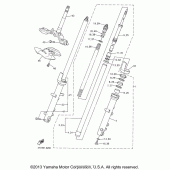Схема вузла: Вилка передньої осі Yamaha YZF600R Thundercat