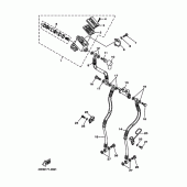 Схема узла: Передний тормозной цилиндр Yamaha XV1100 Virago Special