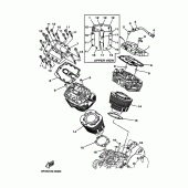 Схема узла: Цилиндр Yamaha XV1700 Road Star Midnight Warrior