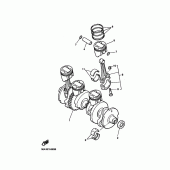Схема узла: Коленчатый вал и Поршень Yamaha XJR1300