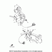 Схема узла: Пульт управления рулевой и Рычаг Yamaha XVS950 V-Star Tourer
