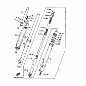 Схема узла: Вилка передней оси Yamaha XT225 XT225