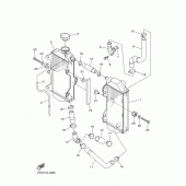 Схема вузла: Радіатор та Патрубок системи охолодження Yamaha YZ250 YZ250F