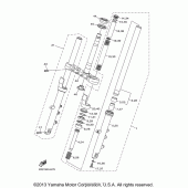 Схема вузла: Вилка передньої осі Yamaha FZ6 FZ6R