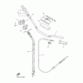 Схема вузла: Кермо та Тросики Yamaha YZ250 YZ250F