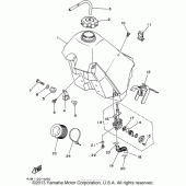 Схема узла: Топливный бак Yamaha WR250 WR250Z