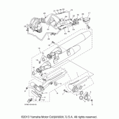 Схема узла: Выхлопная система Yamaha XVS1100 V-Star Custom