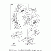 Схема узла: Топливный бак Yamaha XVS650 V-Star Custom