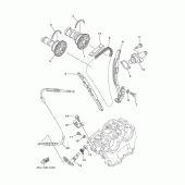Схема узла: Распредвал и Цепь ГРМ Yamaha YZ250 YZ250F