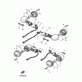 Схема узла: Поворотники 2 Yamaha TT600