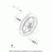 Схема вузла: Переднє колесо Yamaha FZ1 FZ1
