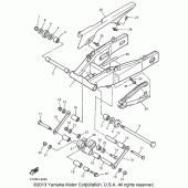 Схема вузла: Задній важіль та підвіска Yamaha YZF600R Thundercat