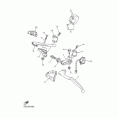 Схема узла: Пульт управления рулевой и Рычаг Yamaha WR400F