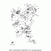 Схема узла: Выхлопная система Yamaha XV250 V-Star
