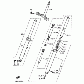 Схема узла: Вилка передней оси Yamaha SRX600