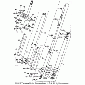 Схема узла: Вилка передней оси Yamaha WR200R