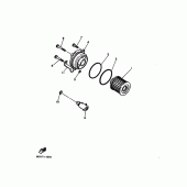 Схема узла: Масляный фильтр Yamaha XV1100 Virago