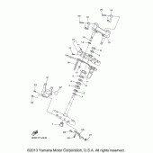 Схема вузла: Рульовий механізм Yamaha XVS1300 V-Star