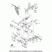 Схема вузла: Задній важіль та підвіска Yamaha XVS950 V-Star Tourer