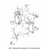 Схема узла: Радиатор и Патрубок системы охлаждения Yamaha YZ450F YZ450FX