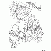 Схема узла: Облицовочные элементы 1 Yamaha XTZ660 Tenere