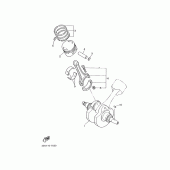 Схема вузла: Колінчастий вал і поршень Yamaha XVS650 Drag Star