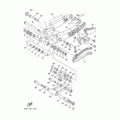 Схема узла: Задний рычаг и Подвеска Yamaha YZ250 YZ250