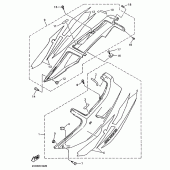 Схема узла: Side cover / oil tank Yamaha YZF750 YZF750