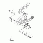 Схема вузла: Задній важіль та підвіска Yamaha XJR1300