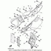 Схема узла: Боковая крышка Yamaha WR250 WR250Z