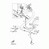 Схема вузла: Передній гальмівний циліндр Yamaha YZF-R125