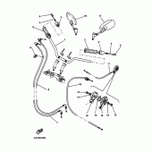 Схема узла: Руль и Тросики Yamaha BT1100 Bulldog