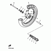 Схема узла: Переднее колесо Yamaha XJR1200
