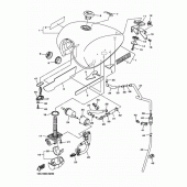 Схема вузла: Паливний бак Yamaha XVS950 XV950