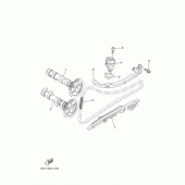 Схема узла: Распредвал и Цепь ГРМ Yamaha XP500 T-MAX 530