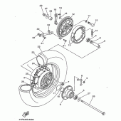 Схема вузла: Заднє колесо Yamaha XVS650 Drag Star Classic