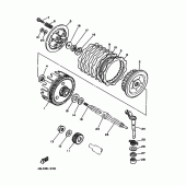 Схема вузла: Зчеплення Yamaha DT125 DT125R