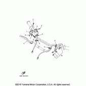 Схема вузла: Пульт управління рульовий та Важель Yamaha TTR110 TT-R110